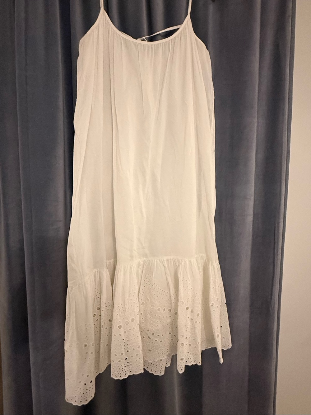 All saints White Eyelet Tiered Midi Skirt